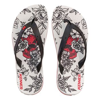 Chinelo-de-Dedo-Branco-Caveira-Floral-New-Summer-|-Kenner-Tamanho--35---Cor--VERMELHO-0